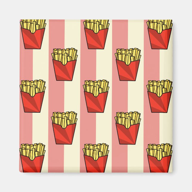 French Fries Pattern Magnet (Front)