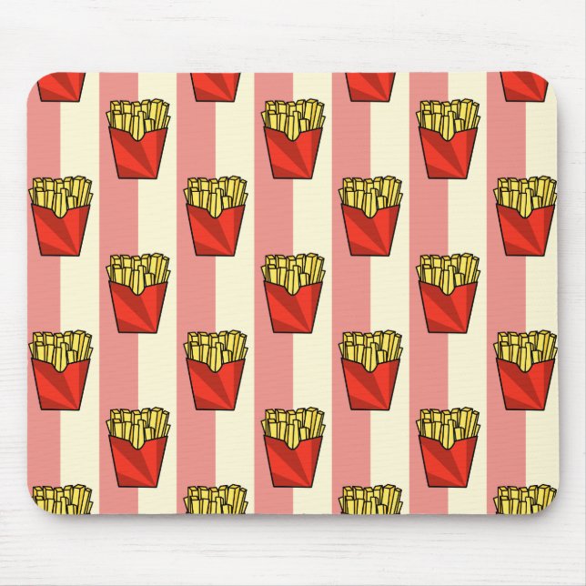 French Fries Pattern Mousepad (Front)