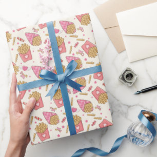 French Fries Retro Valentine's Wrapping Paper