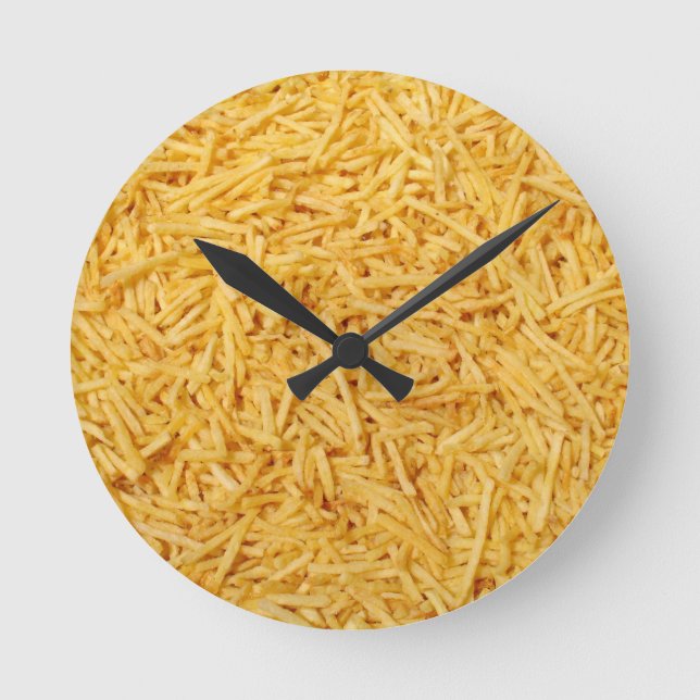 French Fries Round Clock (Front)