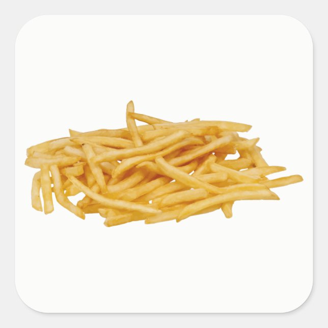 French Fries Square Sticker (Front)