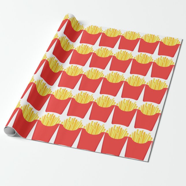French Fries Wrapping Paper (Unrolled)