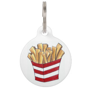 French Fry Fries Chips Potatoes Foodie Fast Food Pet Tag