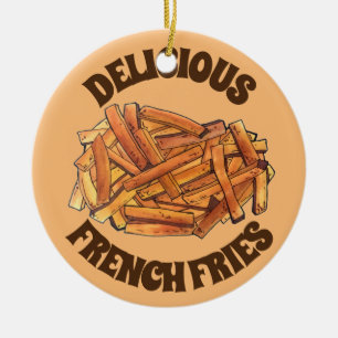 French Fry Steak Fries Fried Potatoes Junk Food Ceramic Ornament