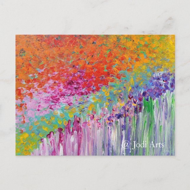 French Garden Art on Postcard (Front)