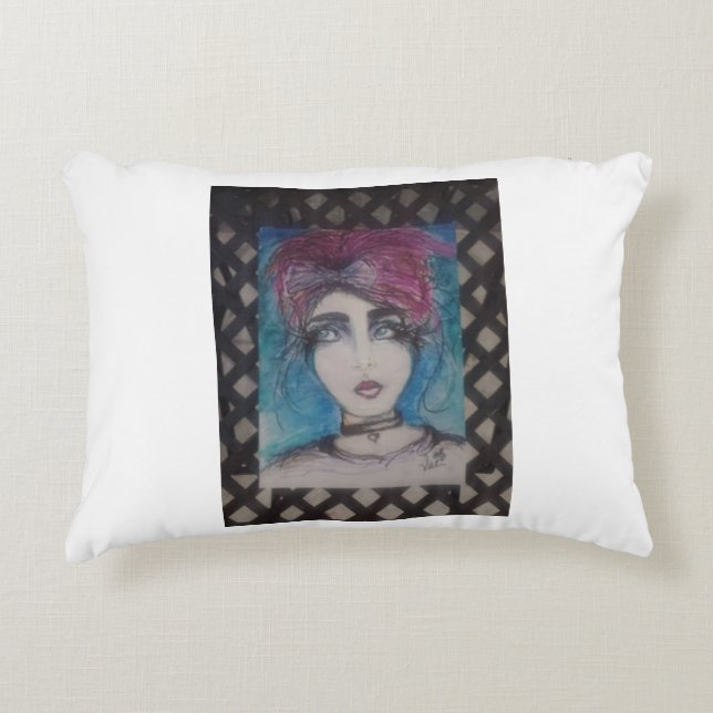 French Girl Decorative Cushion (Front)