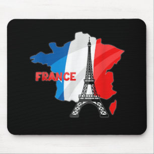 French girls, france flag kids, france women mouse pad