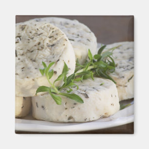 French goat cheese - chevre - with herbs on a magnet