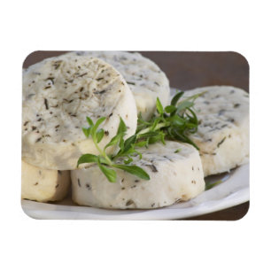 French goat cheese - chevre - with herbs on a magnet