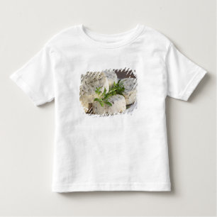 French goat cheese - chevre - with herbs on a toddler T-Shirt
