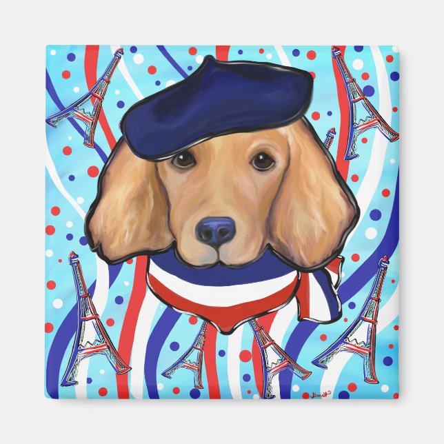 French Golden Retriever Magnet (Front)