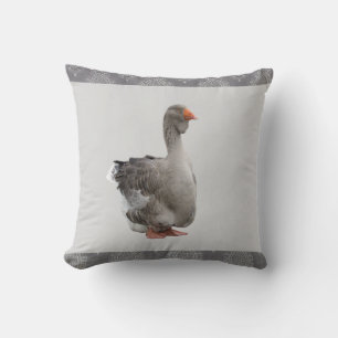 French goose throw pillow