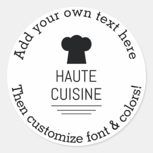 French Gourmet Haute Cuisine Classic Round Sticker