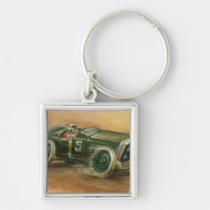 French Grand Prix Racecar by Ethan Harper Key Ring