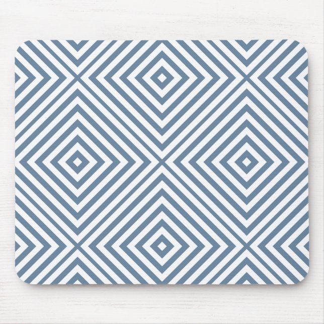 French Grey Diamond Chevron Mouse Pad (Front)