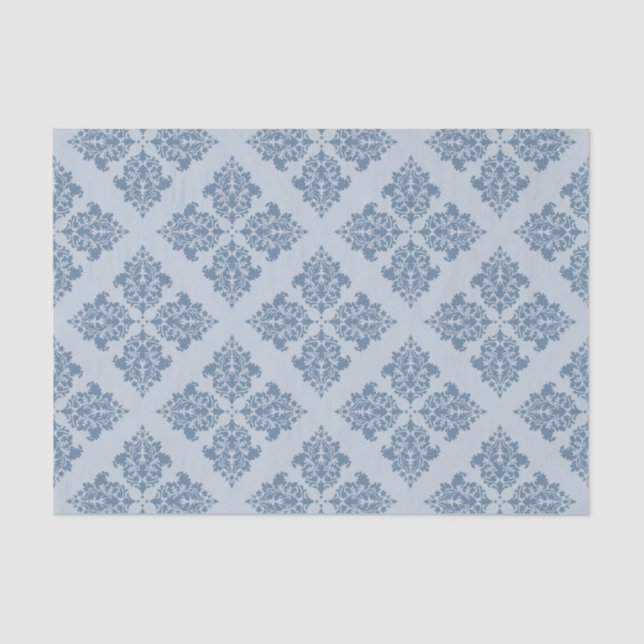 French Grey Moroccan Damask Tissue Paper (Front)
