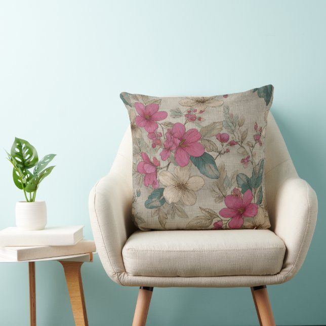 French Grey Pattern  Cushion (Chair)