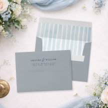 French Grey Wedding Envelope with Address Printing