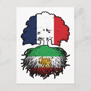 French Grown Iranian Roots Lion and Sun Postcard