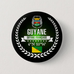 French Guiana 6 Cm Round Badge