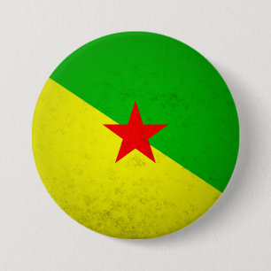 French Guiana 7.5 Cm Round Badge