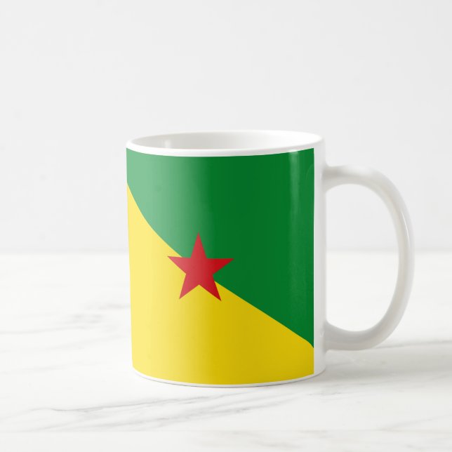 French Guiana Flag Ceramic Mug (Right)