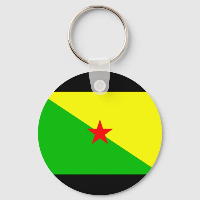 French Guiana Flag Key Ring (Front)