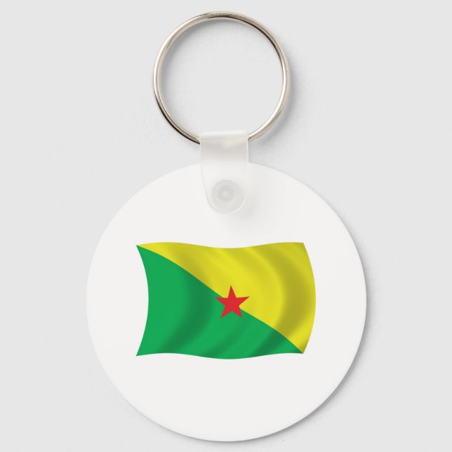 French Guiana Flag Keychain (Front)
