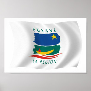 French Guiana Flag Poster Print