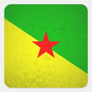 French Guiana Square Sticker