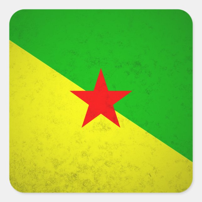 French Guiana Square Sticker (Front)