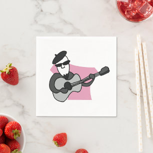 French Guitarist Paper Napkins