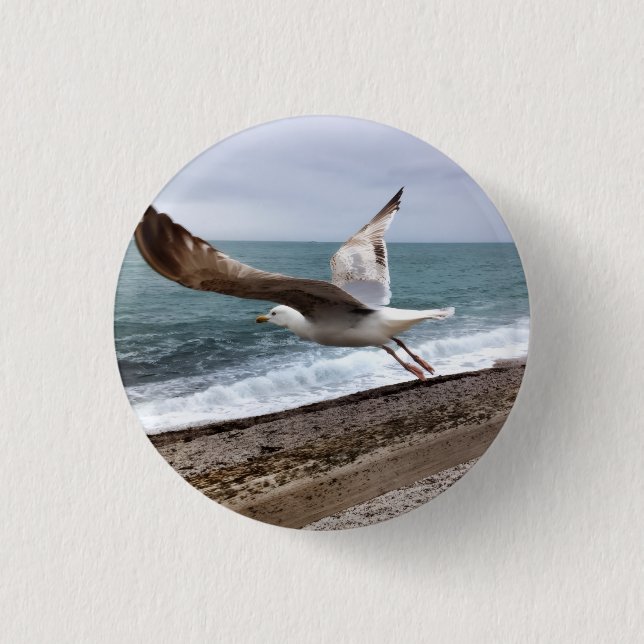 French gull of Etretat 3 Cm Round Badge (Front)