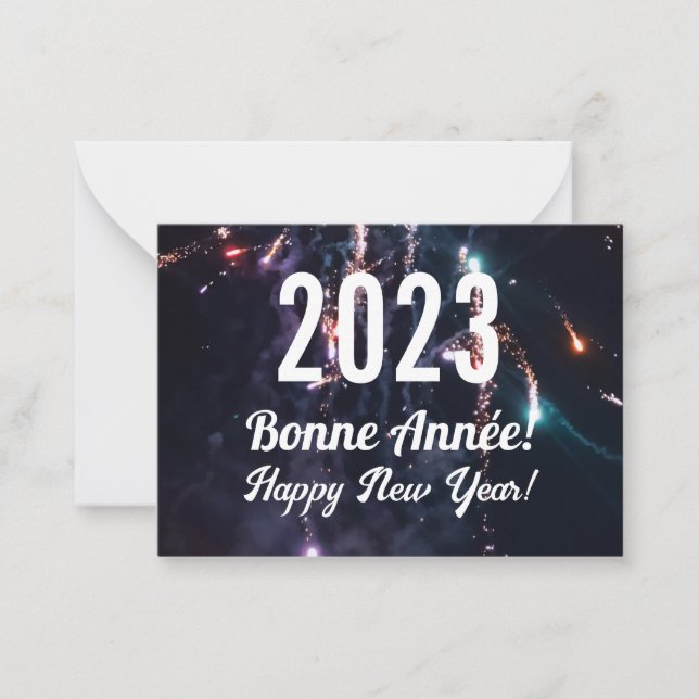 French Happy New Year  Card (Front)