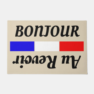 French Hello Goodbye Bonjour Au Revoir Doormat