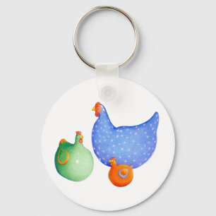 French Hens Keychain