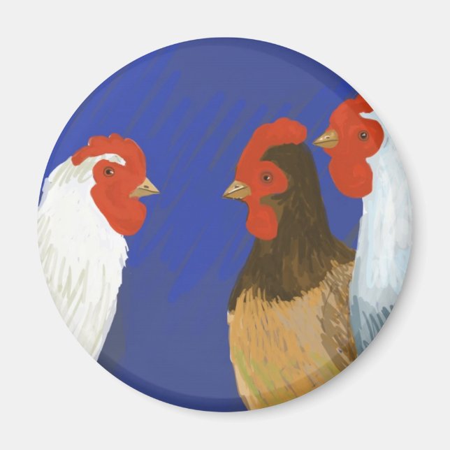 french hens magnet (Front)