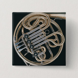 French Horn 15 Cm Square Badge