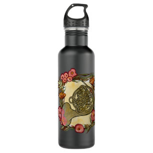 French Horn Art Band Class Music 710 Ml Water Bottle