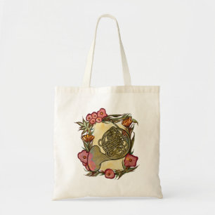 French Horn Art Band Class Music Tote Bag