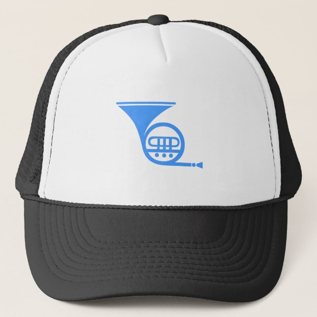 French Horn - Baby Blue Trucker Hat (Front)