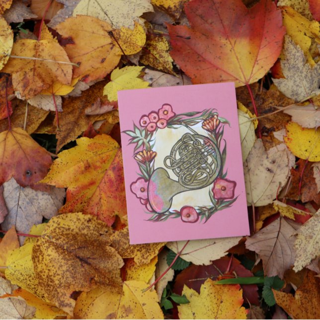 French Horn Band Camp Art Horns Band teacher       Postcard (Creator Uploaded)