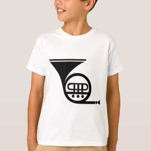 French Horn - Black T-Shirt