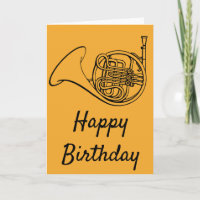 French Horn brass music birthday