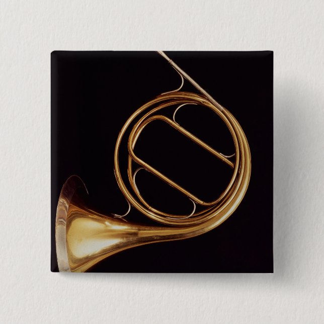 French Horn, by Marcel Auguste Raoux 15 Cm Square Badge (Front)