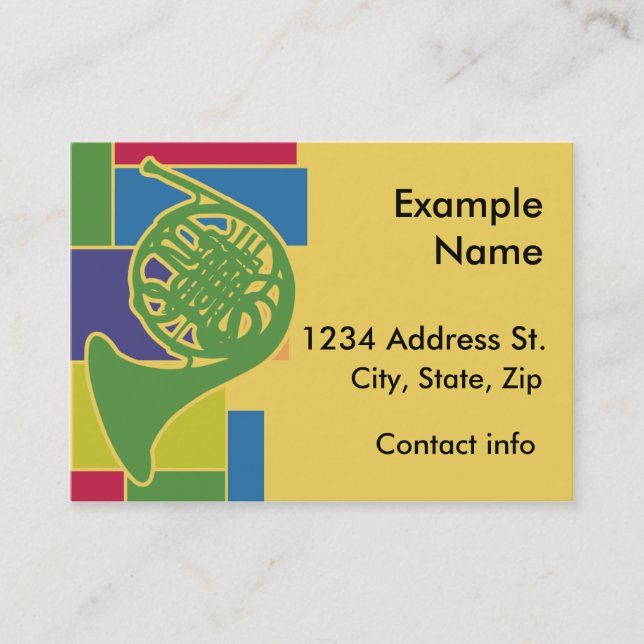 French Horn Colorblocks Profile Card (Front)