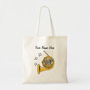 French Horn Custom Tote Bag Brass Musician Gift