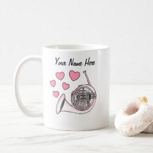 French Horn Custom Wedding Mug Brass Musician