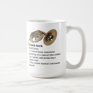 French Horn dictionary definition Coffee Mug