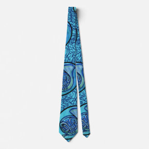 French Horn Flower French Horns Band Class Tie